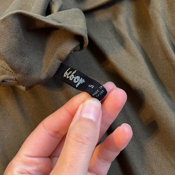 Army green mini dress mock neck small - Picture 2 of 4